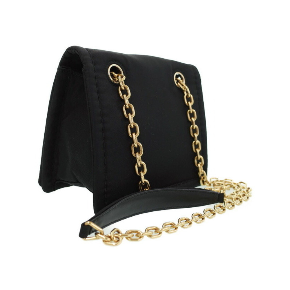 Prada Bag Tessuto Nylon Chain Flap Black Shoulder
